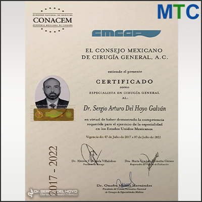 Dr. Sergio | Certificate