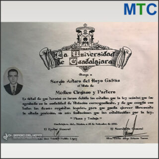 Dr. Sergio | Certificate