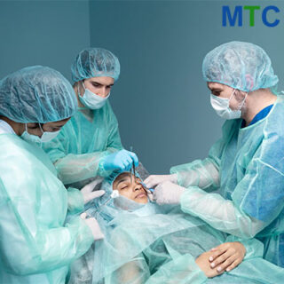 Doctors performing Rhinoplasty