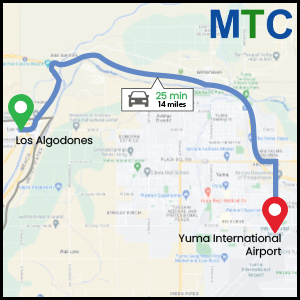 Drive from Yuma international airport to Los Algodones